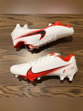 Size 10 Nike Vapor Edge Speed 360 Football Cleats White Orange CV6349-100